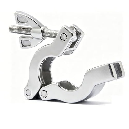 QiiMii KF16 SS304 Wing Nut Hinge Clamp with FKM O-Ring and SS304 Center Ring, 2 Pack - size: KF-16, style: 2 Pack