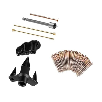 Hardwood Floor Repair Kit, Stop Moving Squeaks, Connect, Tighten Wood Floor to Joists, 5 Tools with 50 Screws, Includes Joist Finder, Easy DIY Installation