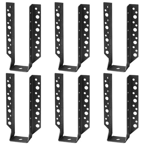 6 Pack Joist Hanger for Actual 2"x8" Rough Cut Lumber,14 Gauge - size: for 2"x8" Rough Cut Lumber