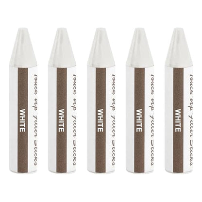 uxcell 5Pcs Wood Filler Stick, Wax Sticks Wood Touch Up Markers, White - color: White