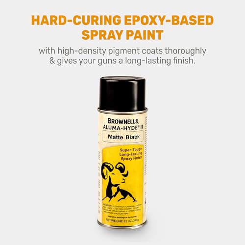 Brownells Aluma-Hyde 2 Epoxy Based Firearms Finish Aerosol Can Matte Black - color: Matte Black