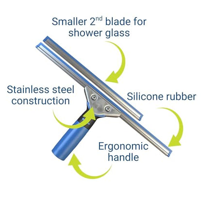 EnduroShield Professional Window Squeegee - 10 & 14 Inch Blades - size: Single: Professional Squeegee