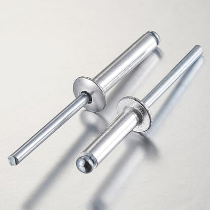 Wensilon (400Pcs) 1/8"x1/4" Aluminum blind pro Rivets,Aluminum Grip and Steel Mandrel - color: Aluminum, size: 1/8"x1/4"