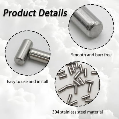 24Pcs 5mm x 12mm / 1/5 Inch x 0.47 Inch Shelf Pegs, Shelf Pins - size: M5 x 12mm