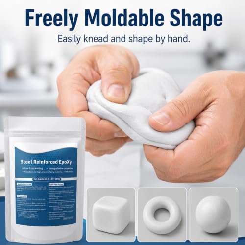 Epoxy Putty Fast Repair Clay,Steel Reinforced Epoxy Putty,2-Part Repair Filler Putty for Metal Wood Ceramic Stone Tile and Plastic,Filling Cracks Holes and Surface Repairs (1PCS) - color: 1PCS
