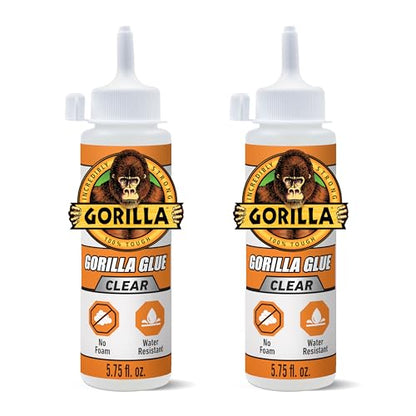 Gorilla Clear Glue, All Purpose, Polyurethane, 5.75 oz, 2-Pack - size: Bottle 5.75oz, style: Bottle 2 Pack