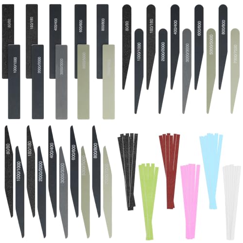 Honoson 60 Pcs Sanding Sticks for Plastic Models and Sanding Twigs, Style 2 - style: Style 2