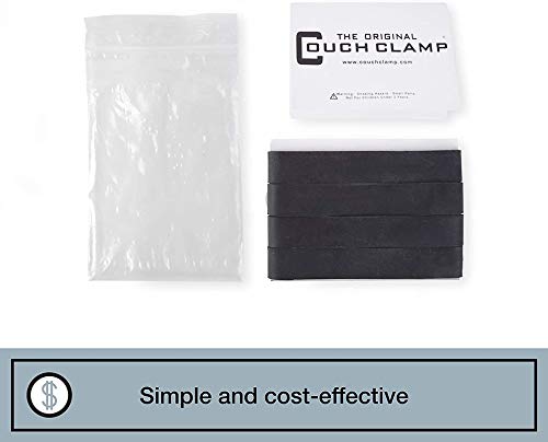 Couch Clamp Sectional Connectors (4 Pack) – Keep Cushions from Sliding, Easy Install Straps, Universal Fit for Modular Couches – Prevent Floor Scratches - style: Original