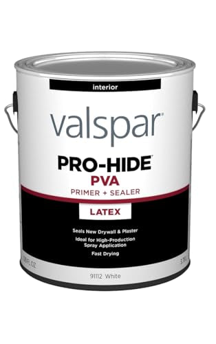 Valspar 91112 White Pro-Hide Interior Latex PVA Primer & Sealer, 1 Gallon - size: 1 Fl Oz (Pack of 1), style: INTERIOR LATEX