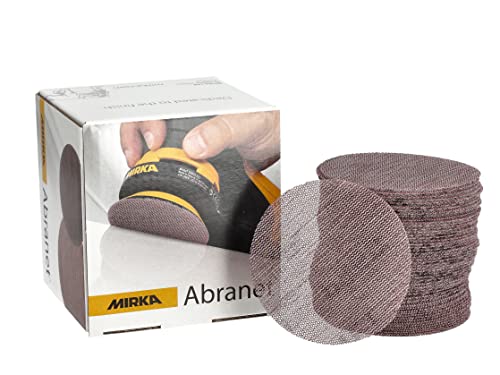 Mirka Abranet 3 Inch 180 Grit Mesh Sanding Discs, Hook and Loop, 50 Pack - size: Grit 180