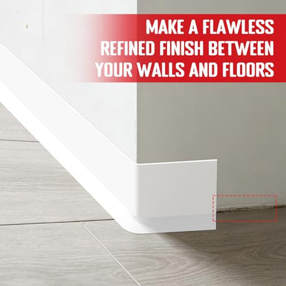 Self-Adhesive Flexible Molding Trim,Waterproof Molding,White,2.79inX40ft - color: White (2.79inX40ft)