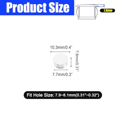 120Pcs 5/16"(8mm) White Plastic Hole Plugs, White Hole Plugs Hardware Plugs for Round Holes, Knockout Plugs Screw Hole Plugs for Reserved Holes in Kitchen Cabinet - style: 120PCS-5/16inch