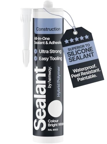Hemway Construction Bright White Sealant & Adhesive - 300ml 1 Pack - color: Bright White