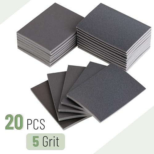 Bates- Sanding Sponge, 20 pcs, 3”x4”, 400-3000 Grit Assortment, Ultra Fine, Washable and Reusable, Sandpaper Block, Sanding Blocks for Wood, Sanding Pad, Drywall Sanding Block, Drywall Sanding Sponge - size: 20 Pack, 400-3000 Grit