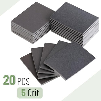 Bates- Sanding Sponge, 20 pcs, 3”x4”, 400-3000 Grit Assortment, Ultra Fine, Washable and Reusable, Sandpaper Block, Sanding Blocks for Wood, Sanding Pad, Drywall Sanding Block, Drywall Sanding Sponge - size: 20 Pack, 400-3000 Grit