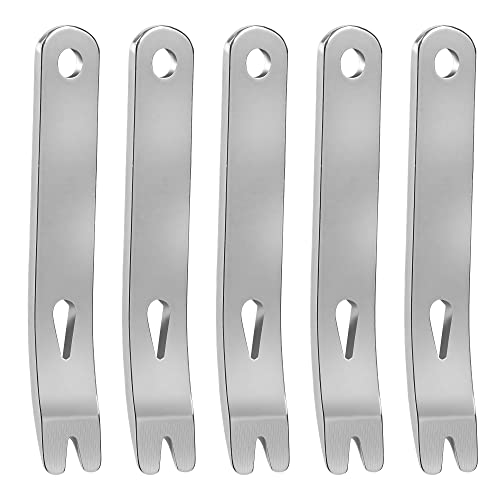 5 Pack Mini Stainless Steel Pocket Pry Bar Crowbar Multifunction EDC Tool Survival Opener