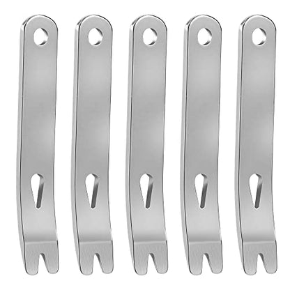 5 Pack Mini Stainless Steel Pocket Pry Bar Crowbar Multifunction EDC Tool Survival Opener