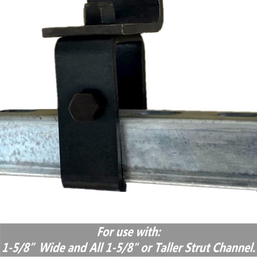 6-Pack 1-5/8" Strut Channel Trolley Hanger Bracket for UNISTRUT - style: Black 6 Pack