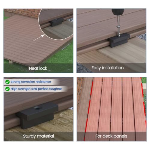 Muzata 500 Pack Hidden Deck Fasteners Universal Polypropylene Clips M029 - size: Hidden Fasteners