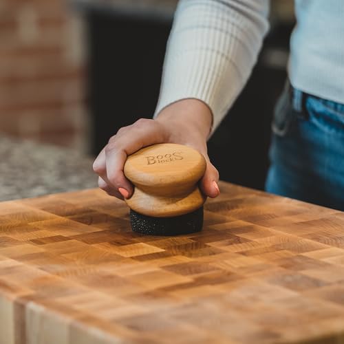 John Boos Butcher Block Oil & Cream Applicator, 1 count, Beechwood - style: Applicator Beechwood