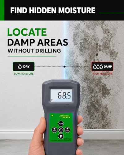 Concrete Moisture Meter CME-822 – Non-Destructive Digital Moisture Meter for Concrete Floors, Slabs & Walls, Surface Moisture Tester