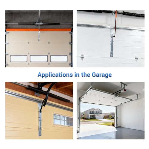 HOME MASTER HARDWARE 2 Pack Garage Door Parts Reinforcement Bracket, Adjustable Garage Door Opener Bracket, Steel Zinc Plated