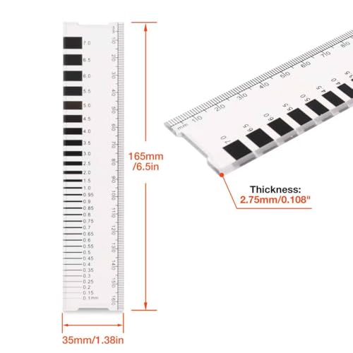 Crack Width Gauge， Concrete Crack Gauge Width Ruler Width Crack Gauge (CW-01 1PC)