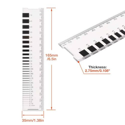 Crack Width Gauge， Concrete Crack Gauge Width Ruler Width Crack Gauge (CW-01 1PC)