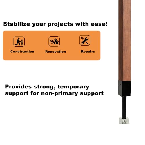 2 Pack 4x4 Screw Shore Jack Post for Leveling Floor Crawlspace Basement