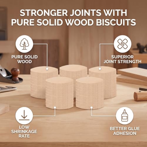 Number 0 Beech Wood Joining Biscuits 100Pcs Board Docking Tool for Woodworking Joints Cabinet Making and Furniture Repair - size: 0#