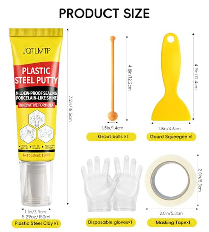 White Silicone Caulk 5.29 Oz, Waterproof Sealant for Home Repair