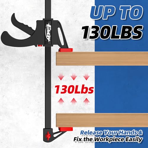 36" Bar Clamps for Woodworking 2-Pack, One-Handed Clamp/Spreader, Light-Duty Quick-Change F Clamp with 130 LBS Load Limit, Ideal for Woodworking/Carpentry/Home Improvement/DIY