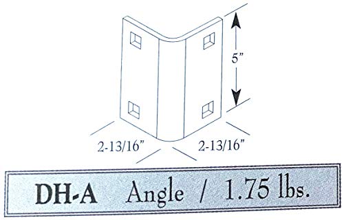 Floating Stringer Angle Bracket – (DH-A) – USA Made Galvanized Steel, 1/4″ Thick, 5″ Height, 2-13/16″ Legs, Pair with Washer Plate DH-W