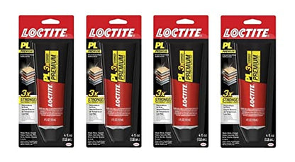 Loctite PL Premium Polyurethane Construction Adhesive 4-Ounce Tube (1451588) (Fоur Расk)