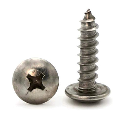 #10 Phillips Truss Head Screws 316 Stainless Steel Sheet Metal Screws #10 x 1-1/4 inch Qty 100 - size: #10 x 1-1/4 inch