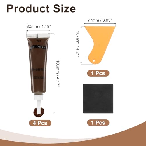 uxcell Wood Repair Kit,4Pcs Touch Up Filler Wood,Black Walnut - color: Black Walnut