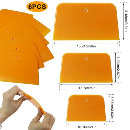 Body Filler Spreaders, 6PCS Plastic Spreader,4, 5, 6 Inch - color: Yellow-6PCS