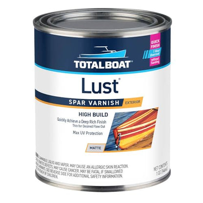 TotalBoat Lust Marine Spar Varnish for Boats & Wood - Matte Quart - color: Matte, size: Quart