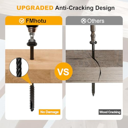 #14 x 4 Wood Structural Screws - color: Black, size: 4 Inch