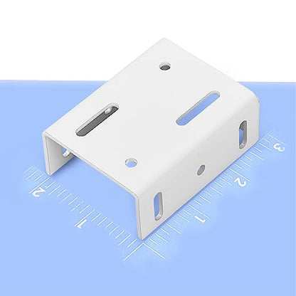 2-3/4" Rails Brackets Kit, White Aluminum Vinyl Fence Post (Set 8)