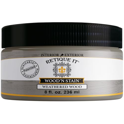 Retique It Wood'n Liquid Gel Stain Interior/Exterior, 96 Weathered Wood, 8 oz - color: 96 Weathered Wood, size: 8 oz