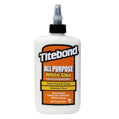 Titebond All Purpose White Glue, School, Crafts, Dries Fast/Clear, 4 oz, 5032 - size: 4 fl oz