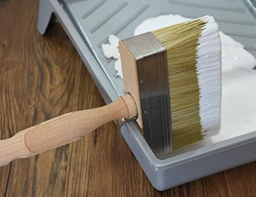 ROLLINGDOG 5.5" Deck Stain Brush with Heavy Duty Brush Comb