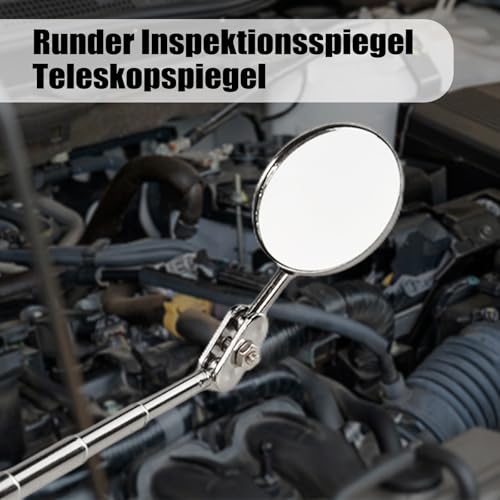 Flylin 4Pcs Telescoping Inspection Mirror Pen Style 33mm for Car Repair