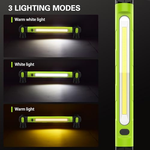 ERAY Magnetic Work Light Bar with Hooks 6000mAh /3000LM for Mechanics - color: Green