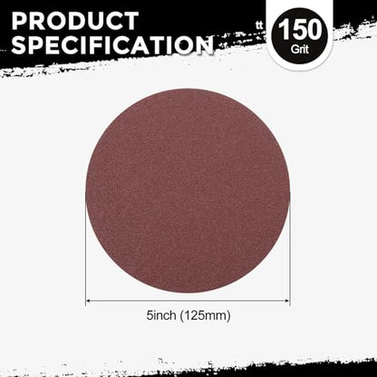 10Pcs Sanding Discs 5Inch 120Grit Hook and Loop Sandpapers Red - size: 5 Inch(120 Grit)