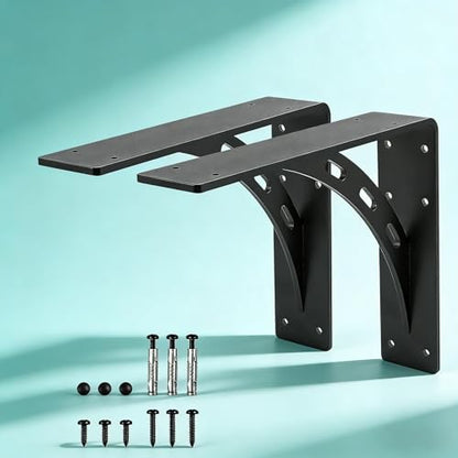 9 inch x8 inch Heavy Duty Bracket,Granite Countertop Support , Heavy Duty Shelf Brackets , Max Load 1000 Lbs ,Mantel Brackets (Set of 2) - Countertop Support Brackets (9" x 8") - size: 9" x 8"