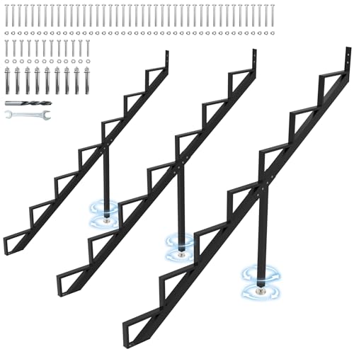 7-Step Stair Step Riser with Reinforcing Support Legs, 3 Packs - size: 7 Step