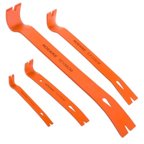 4-Pack Flat Pry Bar Set 5.5"/7.5"/9.5"/15" for Woodworking - style: 4 PCS