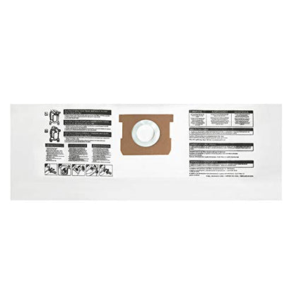 5-8 Gallon Vacuum Bag Replacement for 90661 Shop Vac Bags, 15 Pack